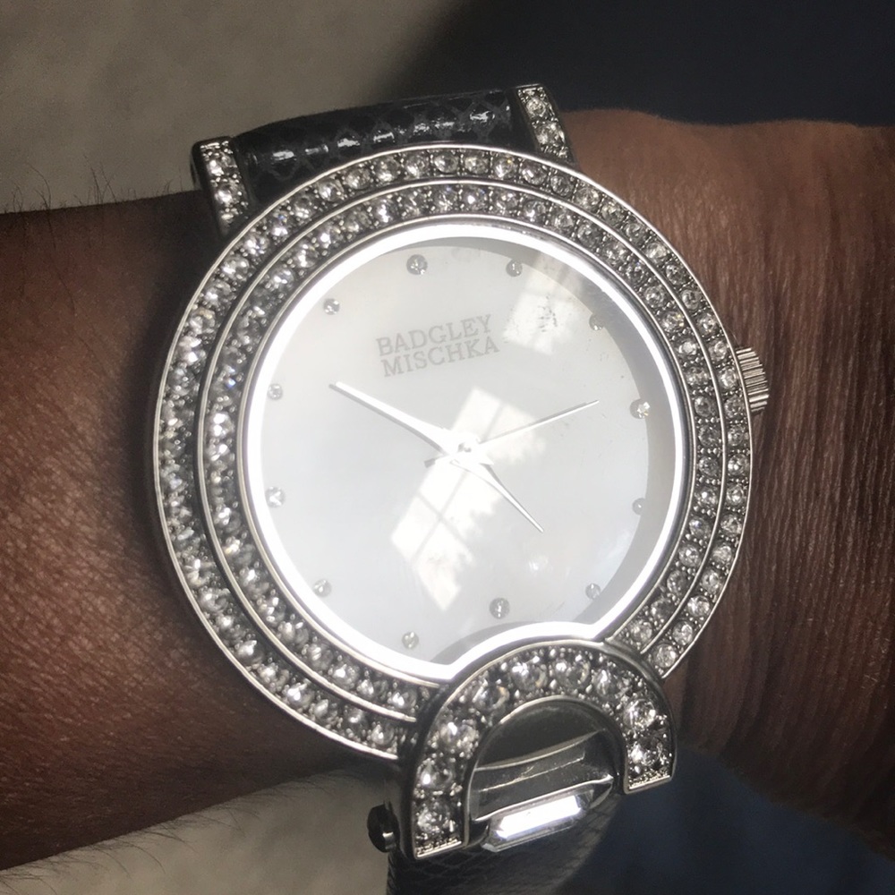 Badgley Mischka pave embellished watch EUC - Picture 7 of 12